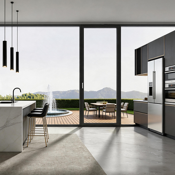 NOA Certified Wind &amp; Hurricane Resistant Modern Aluminum Double Glazed Doors for Prefabricated Homes