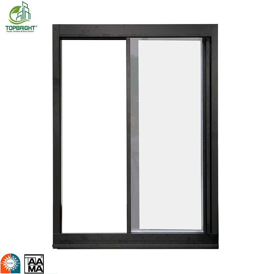 Modern Custom Manufacturer Double Glazed Tempered Glass Black Windows Hurricane Impact Aluminum Sliding Window Windows Houses