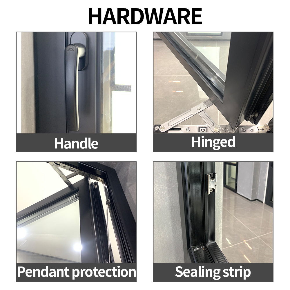 AS2047 Multi Large Swing Glass Casement Window Aluminium Double Glazed Window Frame Aluminium Window With Mosquito Net