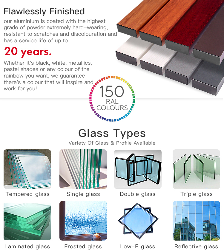 AS2047 Australian Standard Aluminium Alloy Double Glazed Glass Door and Aluminum Casement Window