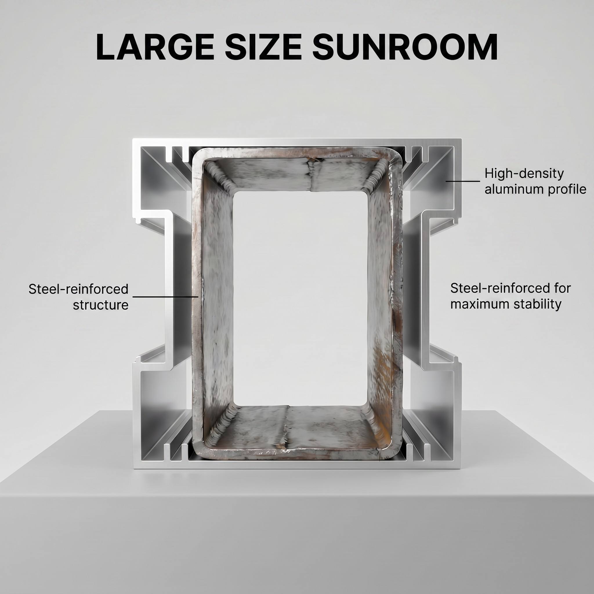 Customized Modern Eco-friendly Aluminum Alloy Double Tempered Glass Sunroom Customized Colors for Residential Apartment Outdoor