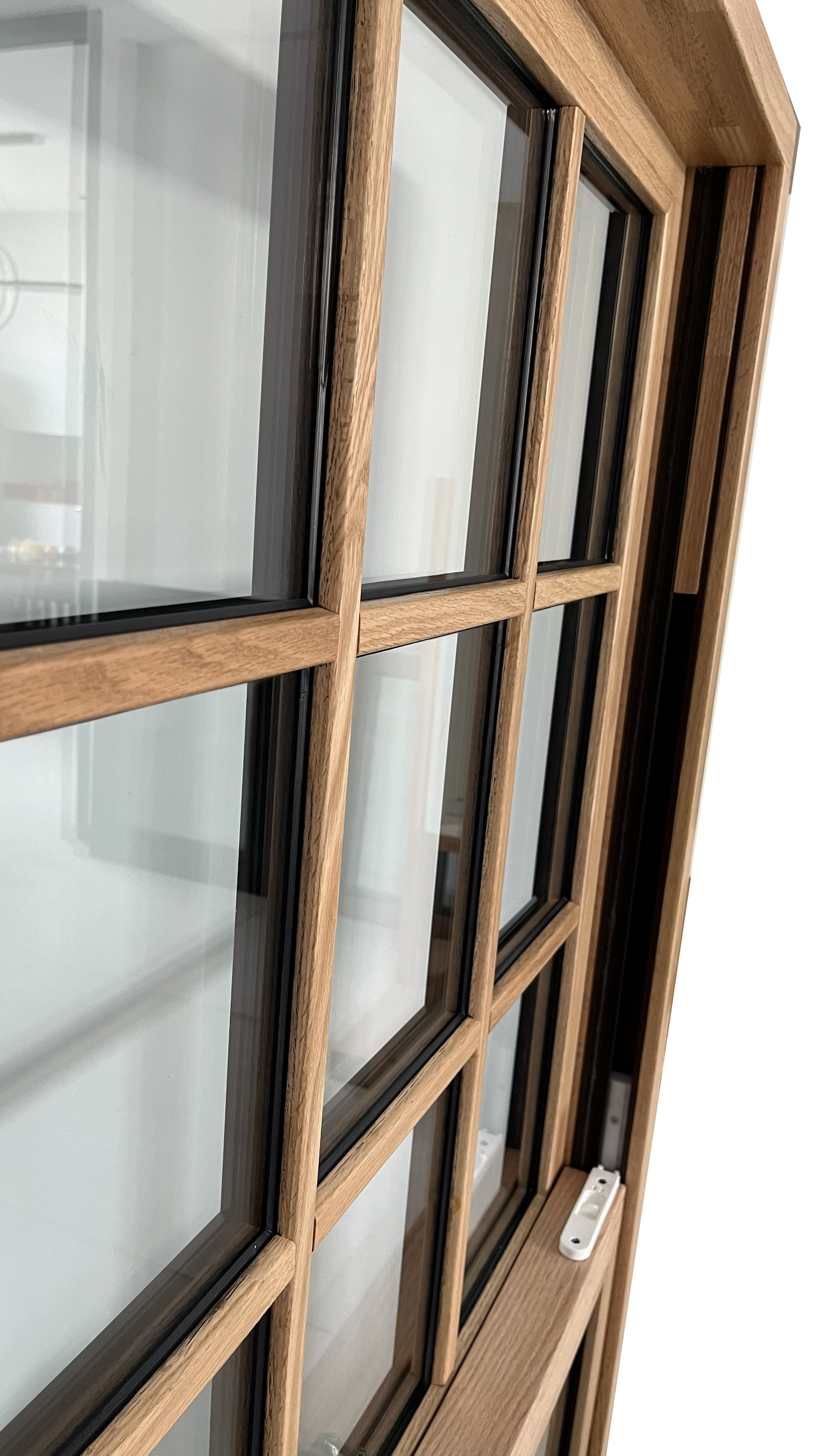 Penjoy North American Popular Design Vertical Custom Aluminum Clad Wood Hung Window Tempered Glass NFRC Certified Exterior Use