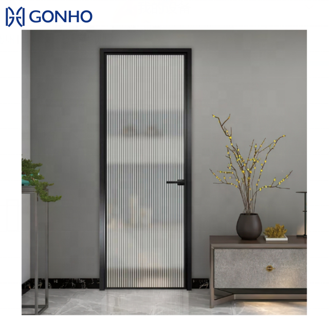 GONHO Outdoor Aluminum Single Swing Door Apartment Bathroom Waterproof Soundproof Casement Doors