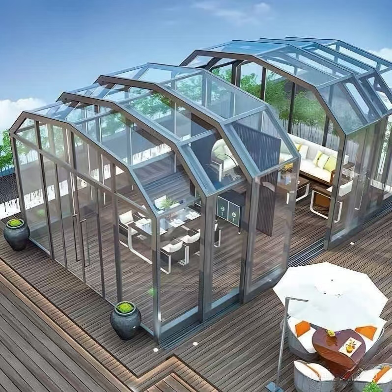 China Factory Customized Modern Xuan Yu Brand Easy Install High Light Transmittance Aluminium Glass Sunroom Mobile Retractable