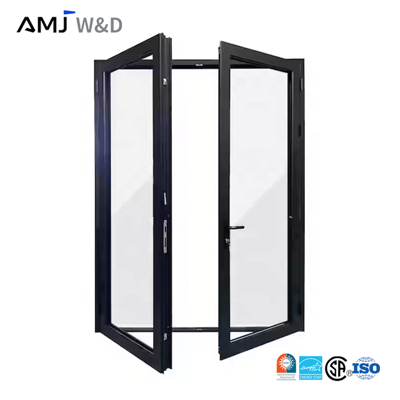 Office Hotel Project Entrance Double Doors Thermal Break Soundproof Double Glazed Modern Aluminum Patio Front Doors