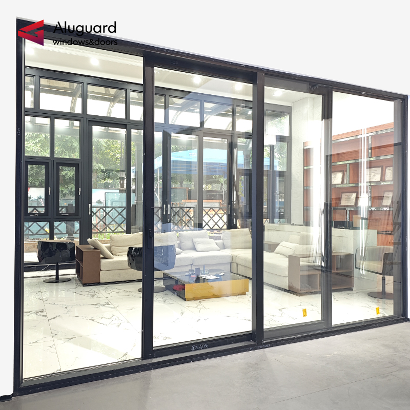 Retractable Screen Sliding Door Aluminium Sliding Door with Screens Mesh
