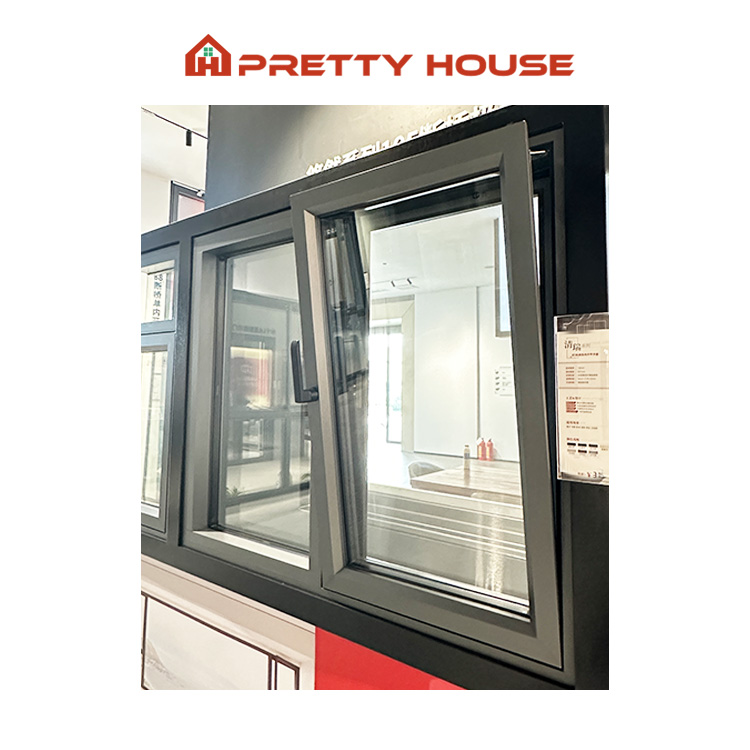 Heavy Duty Energy Efficient Insulated Double Glazed Windows and Doors Factory Aluminium Frame Tilt and Turn Window