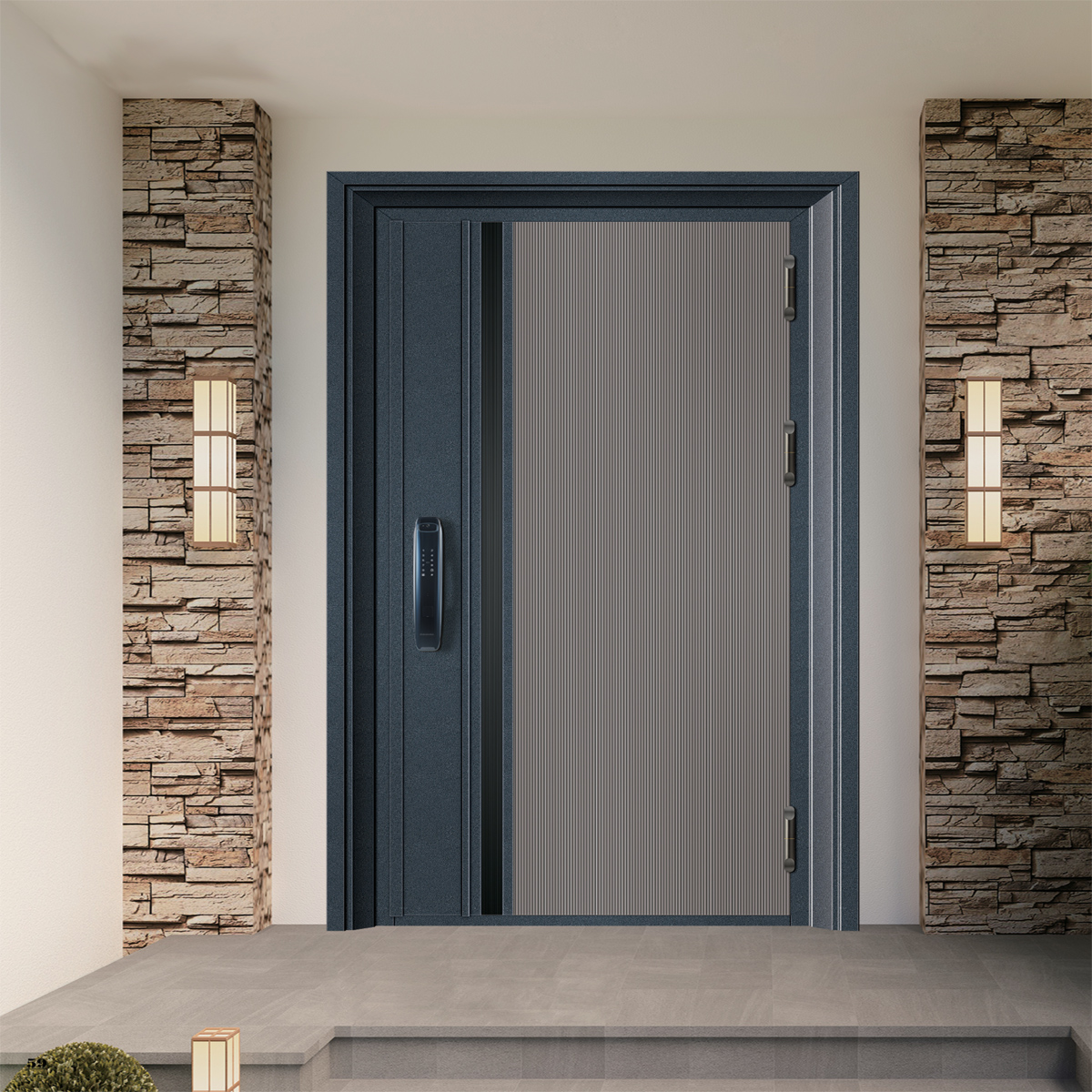 HEHAI Commercial Modern Aluminum Alloy Fire Prevention Security Entry Door for Villa &amp; Hall with 5+ Year Warranty