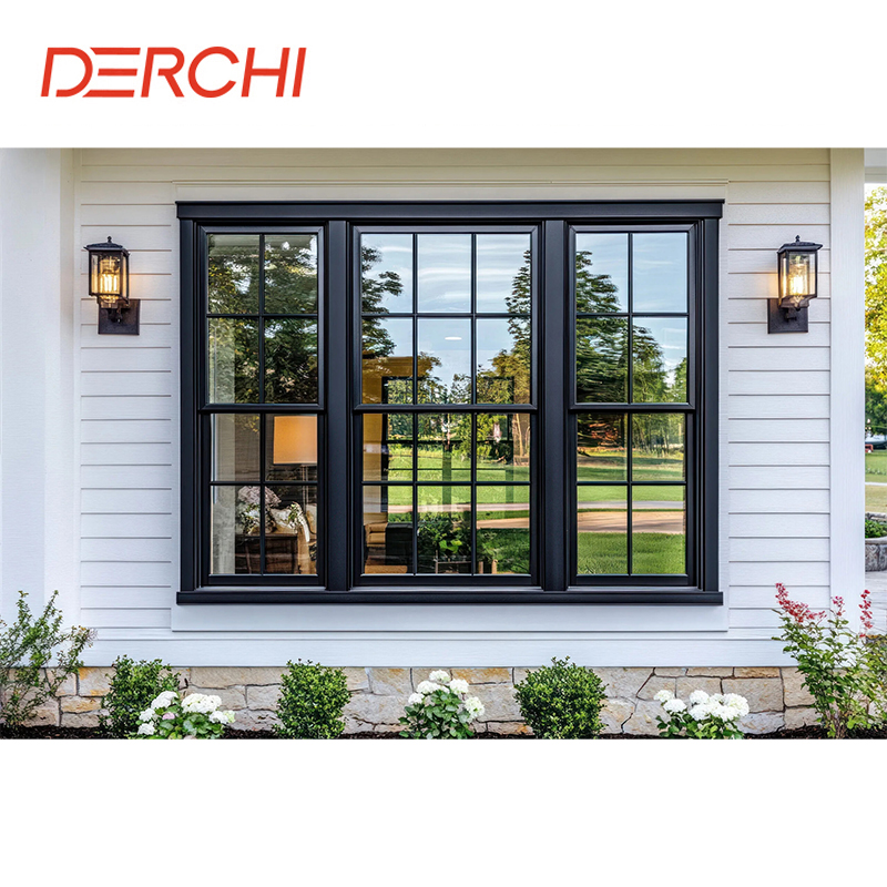 Double Hung Windows Modern Design High Quality of Aluminium Sash Windows Custom Hung Windows