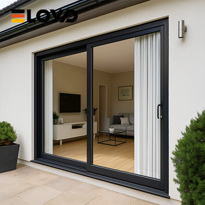 Modern Aluminum Alloy Glass Patio Sliding Door with Waterproof & Heat Insulation