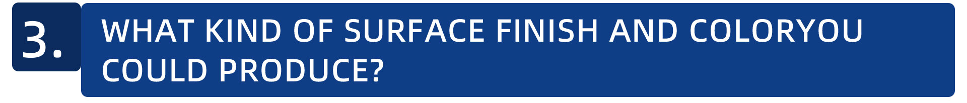 Surface Finish Samples