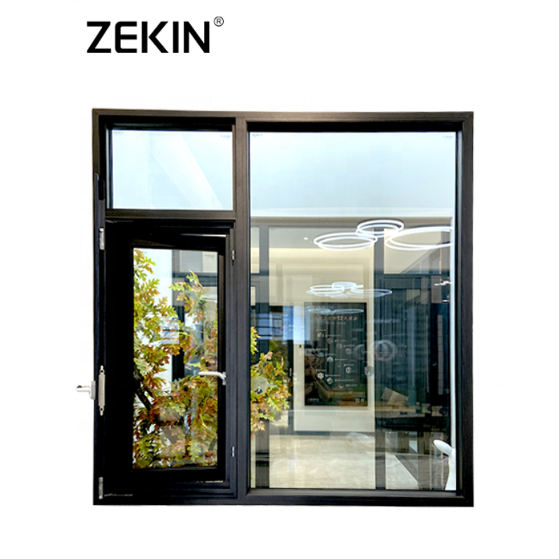 Customized Modern Design Aluminium Double Glazing Casement Window Prefabricated Swing Style Window For Canada Aluminum Alloy