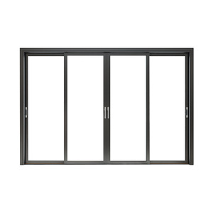 Modern Design Aluminum Sliding Door Double Tempered Glass Soundproof Waterproof Thermal Insulation for Apartment Mall Use