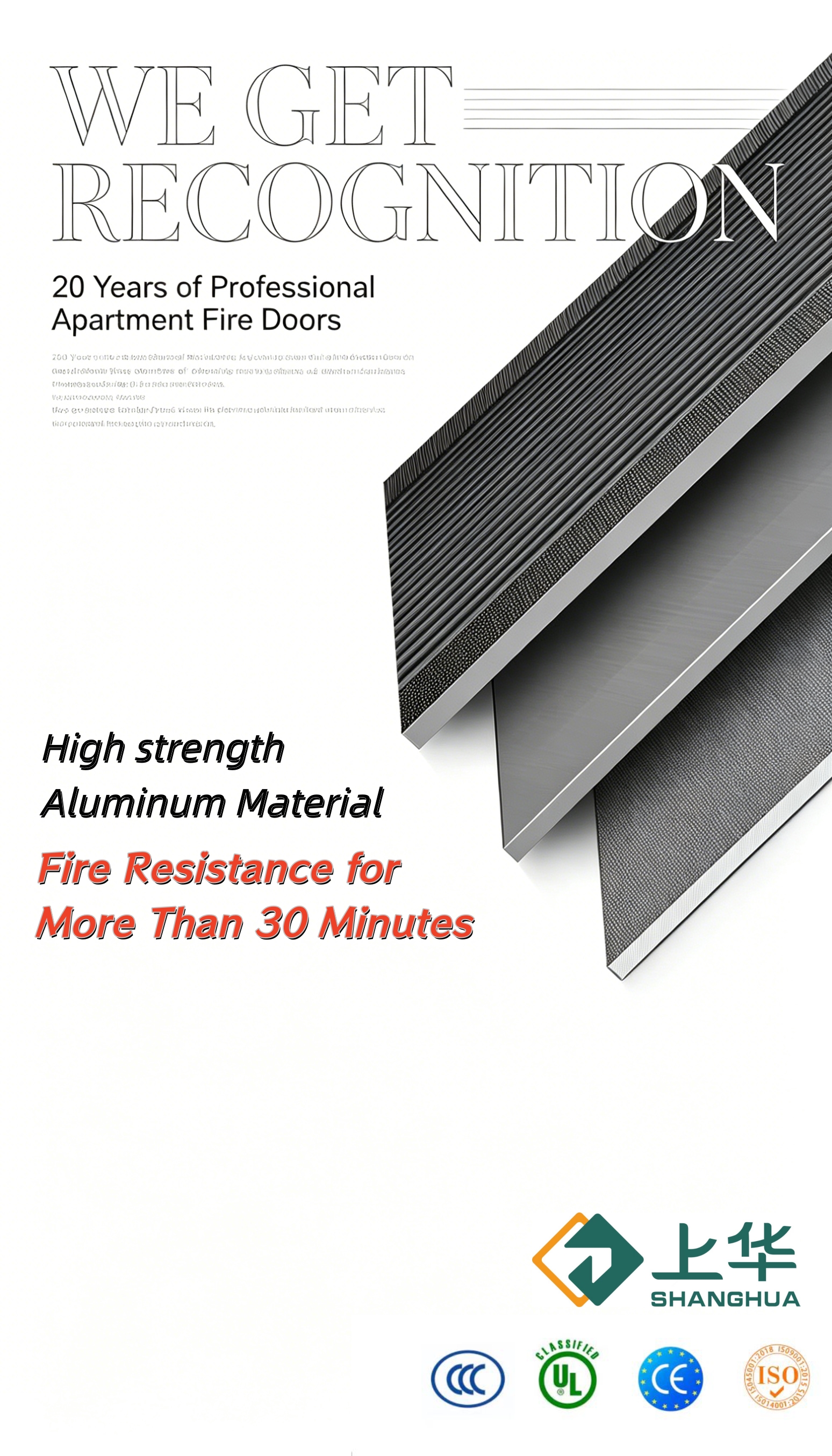 American Standard Intelligent Lock Swing Entrance Door Aluminum Material Villa Gate Modern Safety Fire Prevention Outer Door