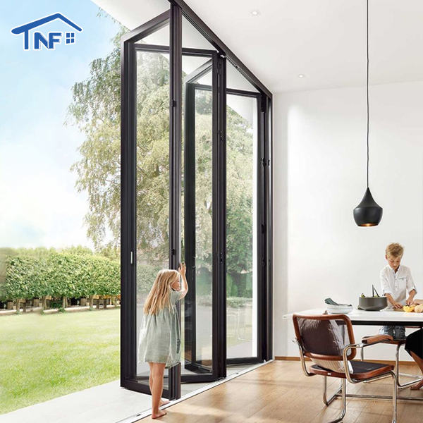 NF Aluminum Doors Aluminium Bifold Patio Folding Glass Doors Outswing Energy Efficient Bifold Door