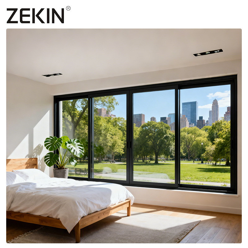 ZEKIN Modern Custom Hurricane-Proof Window Double Glazed Doors And Windows For House Aluminum Sliding Window For Homes