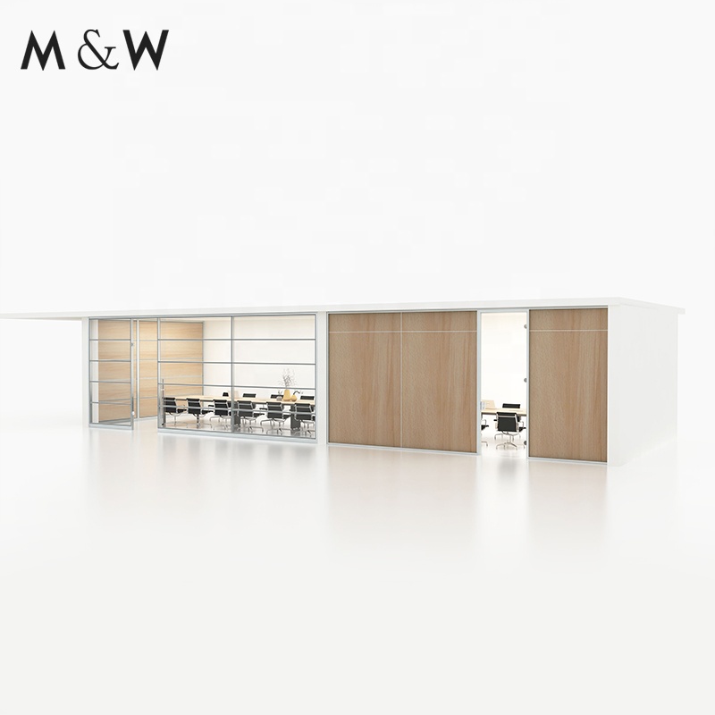 M&amp;W Factory Manufacturer Aluminium Glass Office Partition Wall Frame Soundproof Design Office Partition