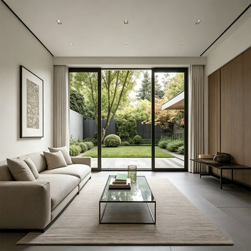KOJOON Manufacturer House Windows Sliding Bi-Folding Corner Window Reflective Glass Water Proof Aluminum Sliding Window and Door