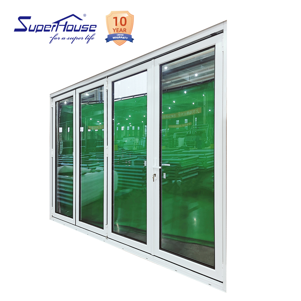 Florida Miami-Dade Hurricane Approved NOA Aluminum Frame Smart Automatic Folding up Window Glass Bi-fold Windows Doors